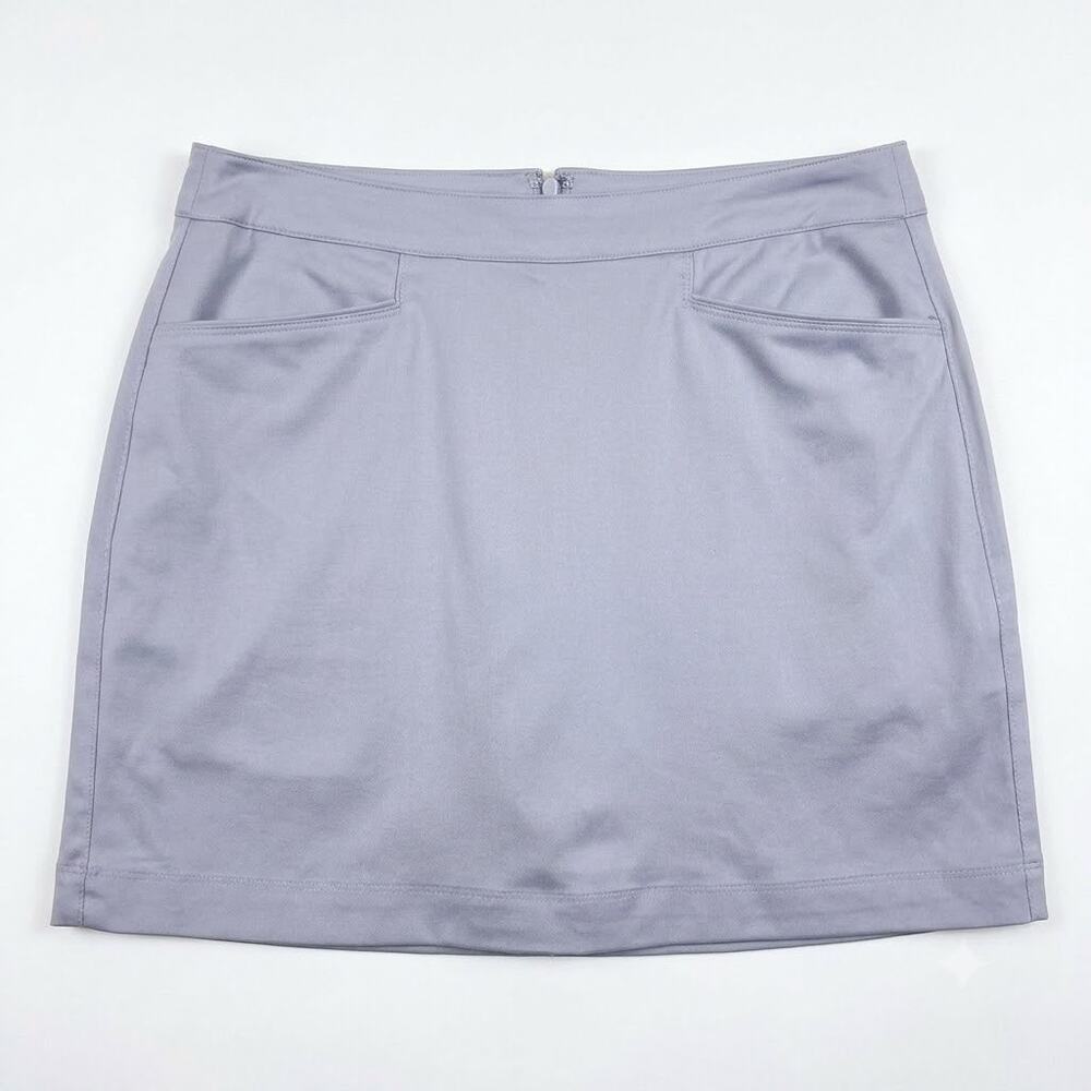 PGA Tour Golf Skort Solid Gray Pockets Stretch Shorts Tennis Active Womens 4